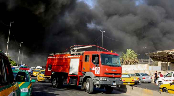 حريق في صالة المغادرة في مطار بغداد الدولي