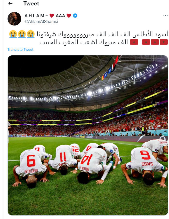 نجوم الفن العربي يعبرون عن فرحتهم بفوز المنتخب المغربي