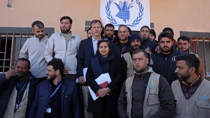 وفد من الأمم المتحدة يتفقد أضرار الزلزال في شمال غرب سوريا