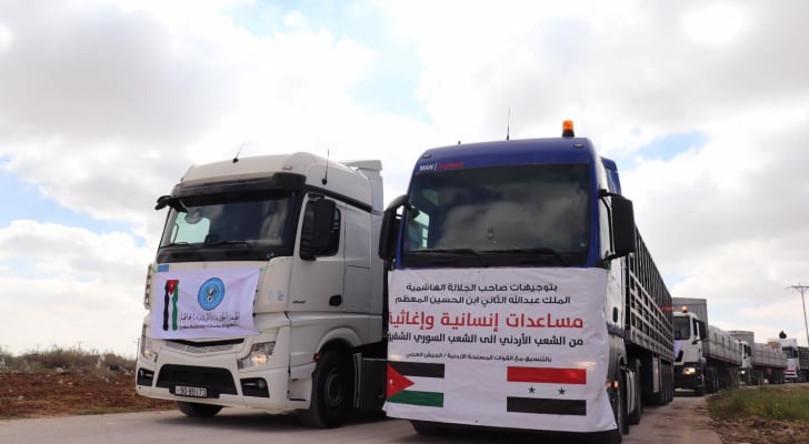 صورة حول : تسيير قافلة مساعدات أردنية جديدة إلى سوريا تسيير قافلة مساعدات أردنية جديدة إلى سوريا