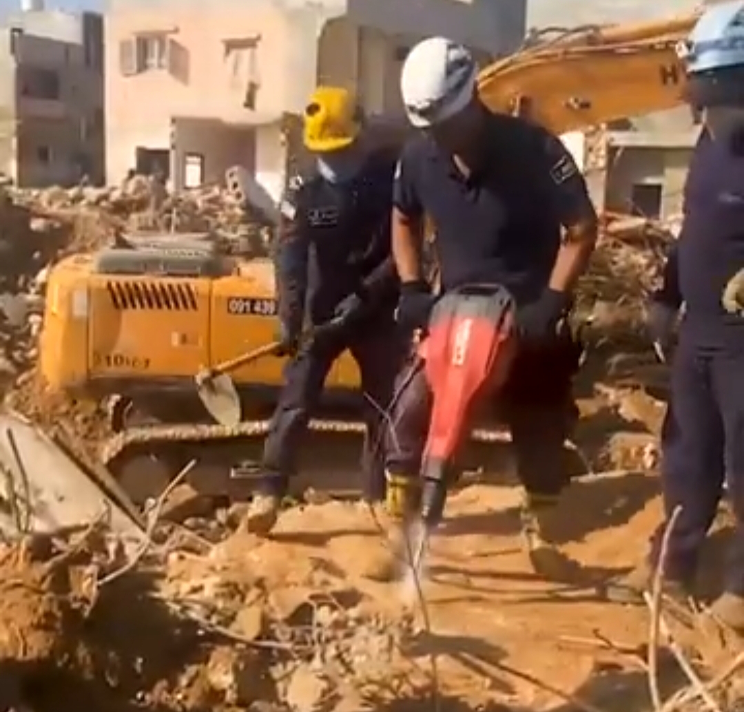 فيديو وصور .. مشاركه فريق الانقاذ الدولي الاردني مع اهلنا في ليبيا