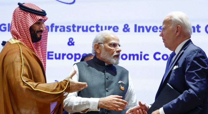 صورة حول : محمد بن سلمان يعلن عن مشروع اقتصادي بين الهند والشرق الأوسط وأوروبا محمد بن سلمان يعلن عن مشروع اقتصادي بين الهند والشرق الأوسط وأوروبا