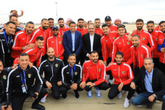 وصول النشامى من الدوحة في صور