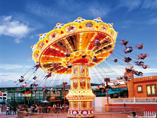 تعطل إحدى الالعاب في مدينة الملاهي في مدينة الرصيفة(فيديو)