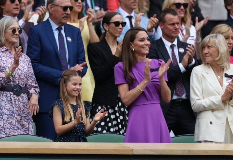 الأميرة كيت تظهر في بطوله نهائي ويمبلدون بفستان أرجواني