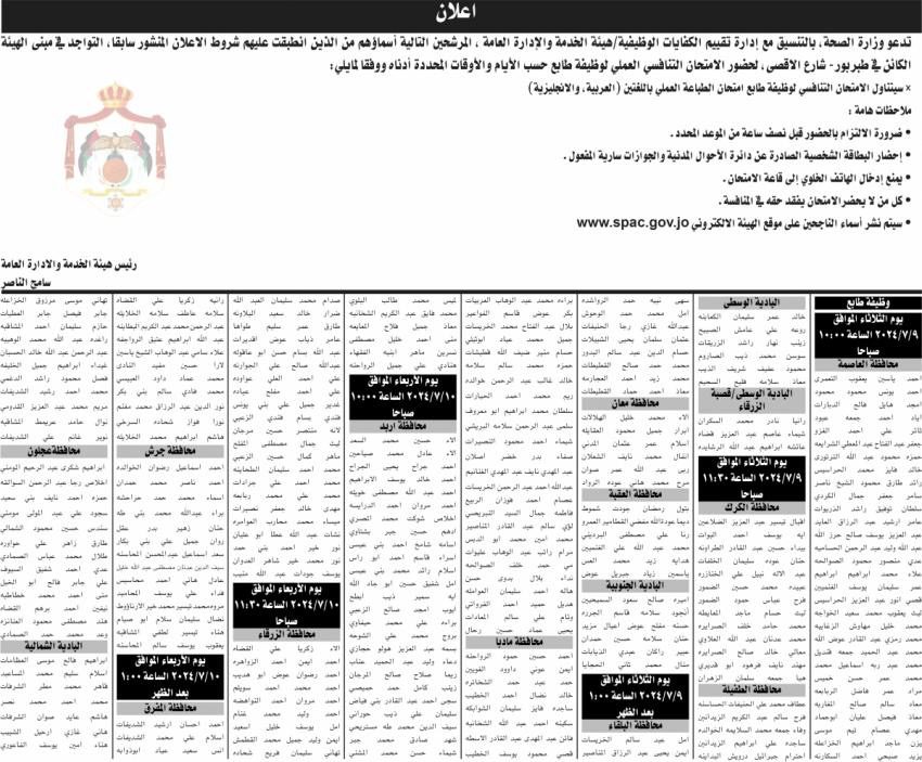 مدعوون للتعيين بمؤسسات حكومية (أسماء)