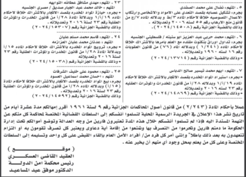 صورة حول : أمن الدولة تمهل متهمين 10 أيام: سلموا أنفسكم (أسماء) أمن الدولة تمهل متهمين 10 أيام: سلموا أنفسكم (أسماء)