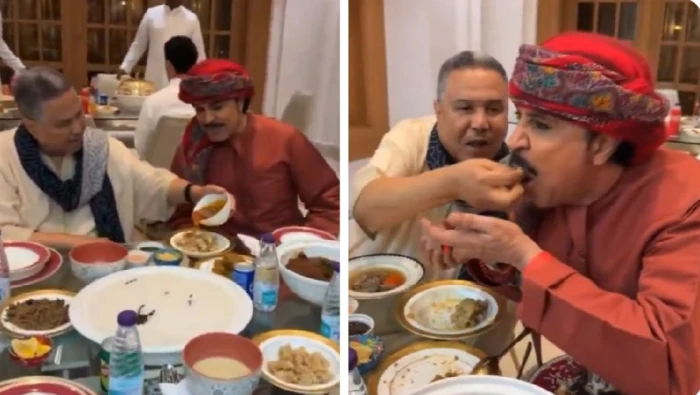 محمد عبده يستقبل عبدالله بالخير بمنزله الجديد في جدة