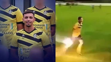 مشاهد سعيدة تتحول الى رعب بعد بتر نصف اصابع لاعب بسبب مفرقعات
