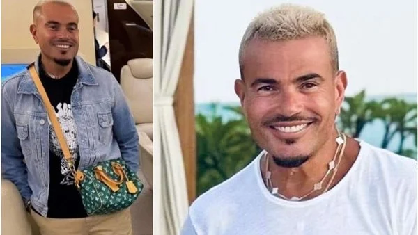 عمرو دياب يثير الجدل بسبب الحقيبة الخاصه به