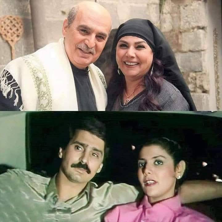 صورة مميزة لعباس النوري وصباح الجزائري من كواليس باب الحارة