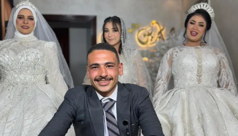 صورة حول : شاب مصري يثير الجدل بزواجه من 3 فتيات في يوم واحد بحفل واحد شاب مصري يثير الجدل بزواجه من 3 فتيات في يوم واحد بحفل واحد