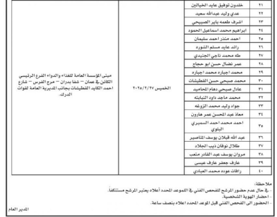 صورة حول : مدعوون للامتحان التنافسي والفحص الفني (أسماء) مدعوون للامتحان التنافسي والفحص الفني (أسماء)