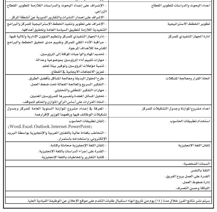 الحكومة تعلن عن فرص شاغرة في المناصب القيادية