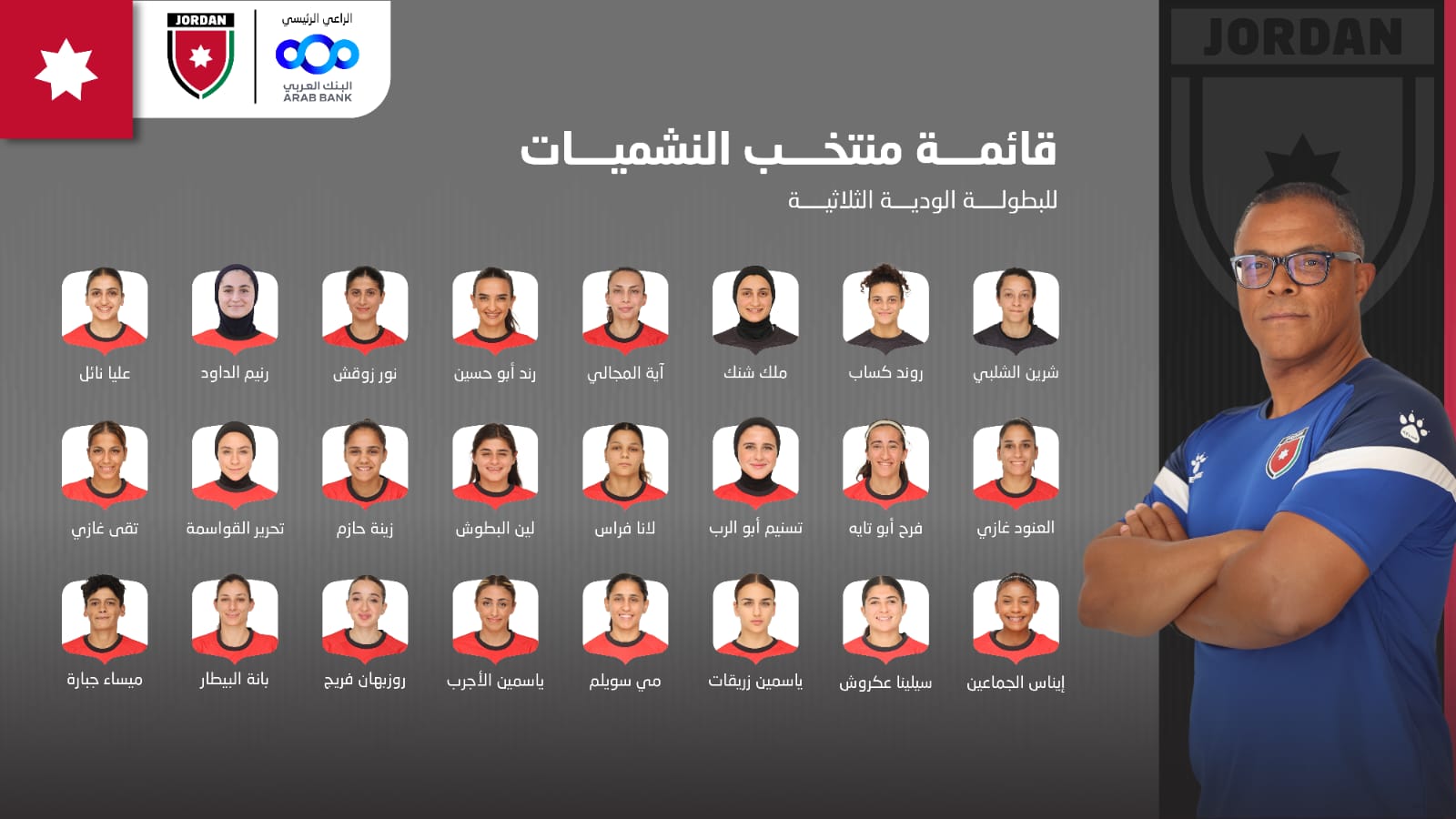 المنتخب النسوي لكرة القدم يعلن قائمته للبطولة الثلاثية