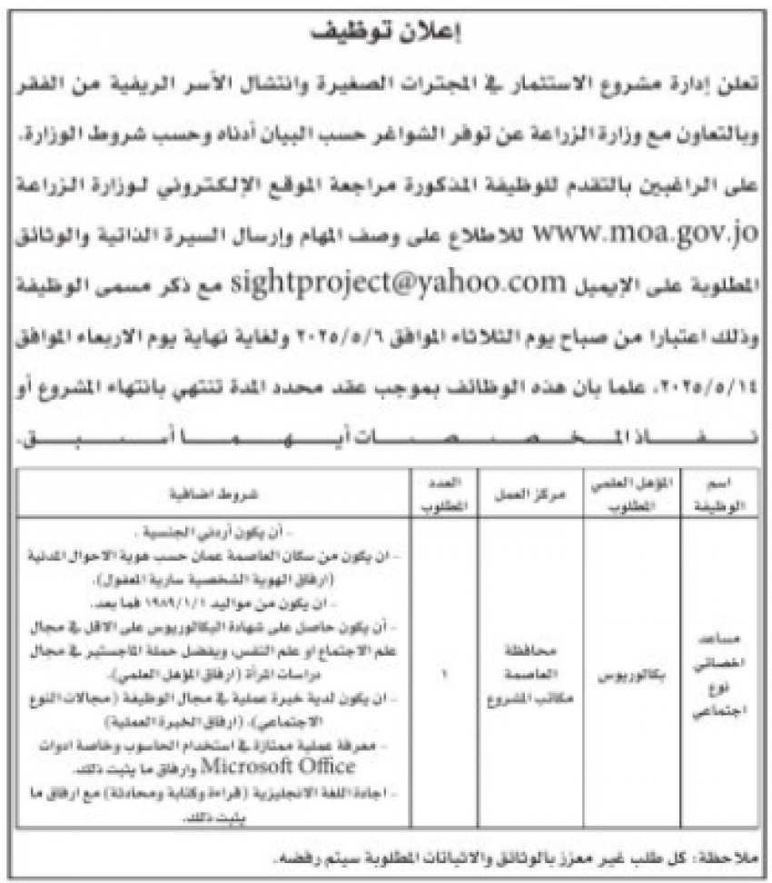 وظائف شاغرة ومدعوون لإجراء المقابلات الشخصية ( اسماء )