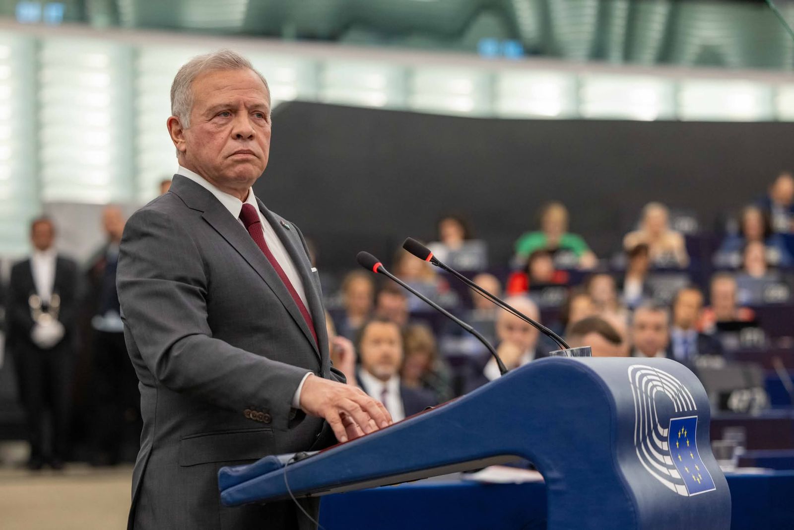 كلمة الملك عبد الله في البرلمان الأوروبي ضمير الأمة في وجه الصمت العالمي