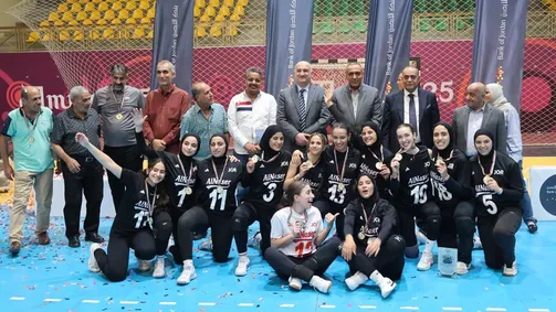 فريق النصر يظفر بلقب دوري السيدات للكرة الطائرة