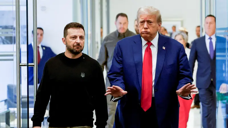 صورة حول : بعد قمة ألاسكا.. زيلينسكي يسعى لاتفاق شامل مع ترامب بعد قمة ألاسكا.. زيلينسكي يسعى لاتفاق شامل مع ترامب