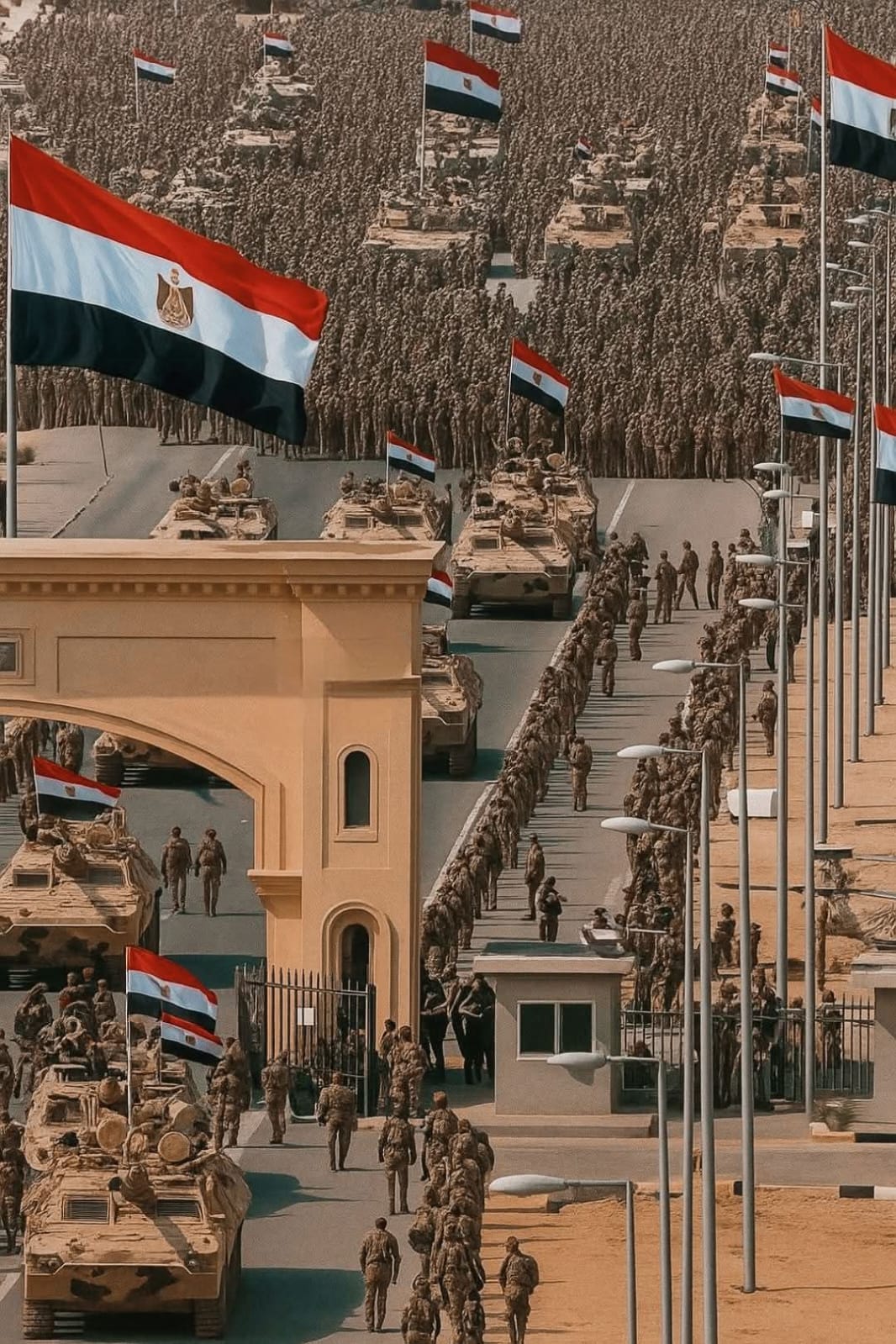 صورة حول : حقيقة صورة "انتشار الجيش المصري على معبر رفح" حقيقة صورة "انتشار الجيش المصري على معبر رفح"