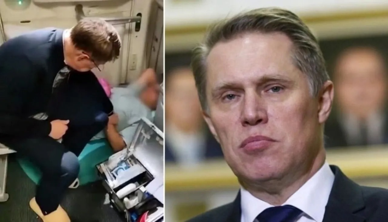 صورة حول : وزير الصحة الروسي ينقذ راكباً من أزمة ضغط دم على متن طائرة وزير الصحة الروسي ينقذ راكباً من أزمة ضغط دم على متن طائرة