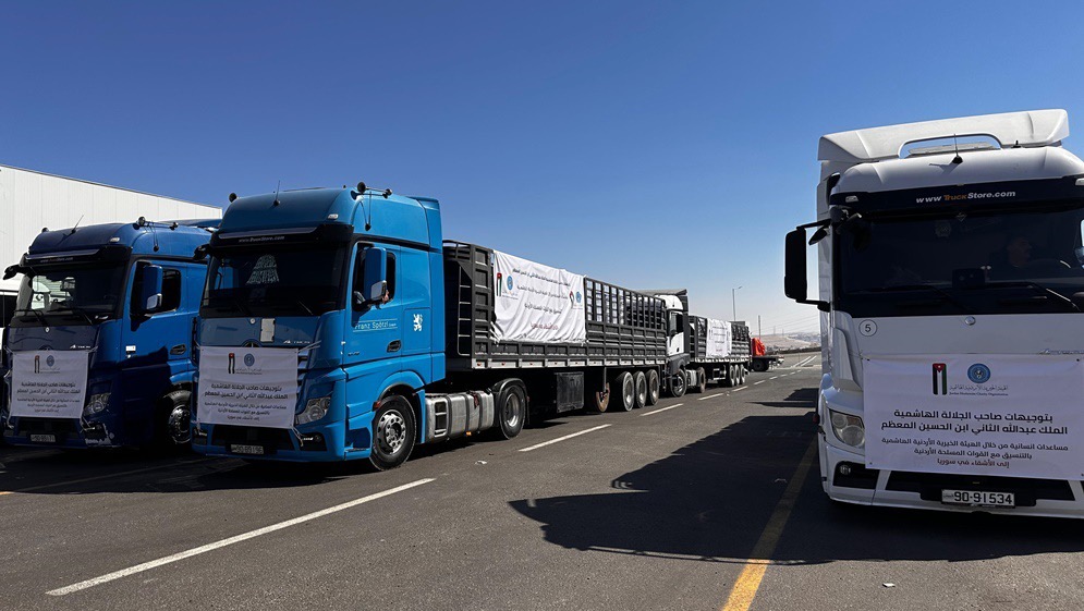 صورة حول : الهيئة الخيرية الأردنية وقطر تطلقان قافلة مساعدات غذائية إلى سوريا الهيئة الخيرية الأردنية وقطر تطلقان قافلة مساعدات غذائية إلى سوريا