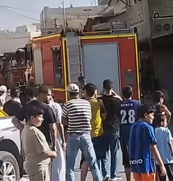 إندلاع حريق في محافظة المفرق"صور"