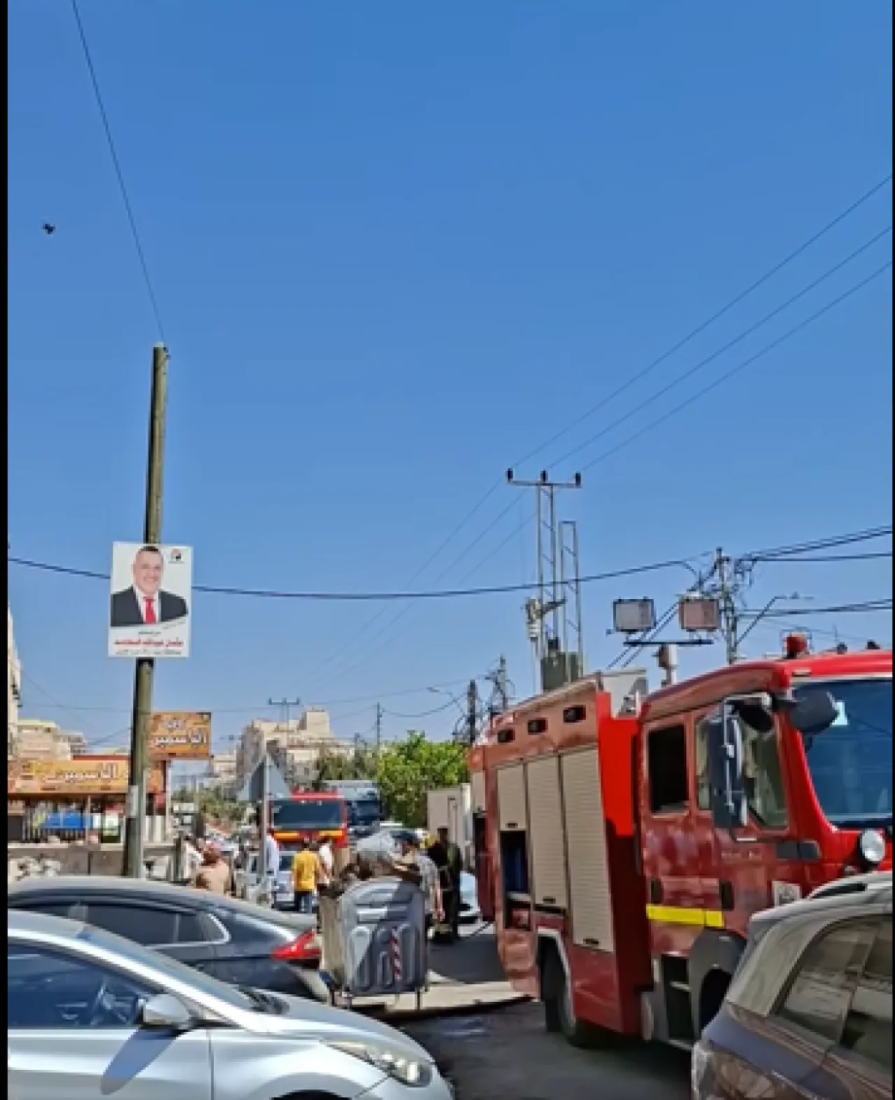 إخماد حريق في مستودع أثاث قديم بمحكمة الرمثا