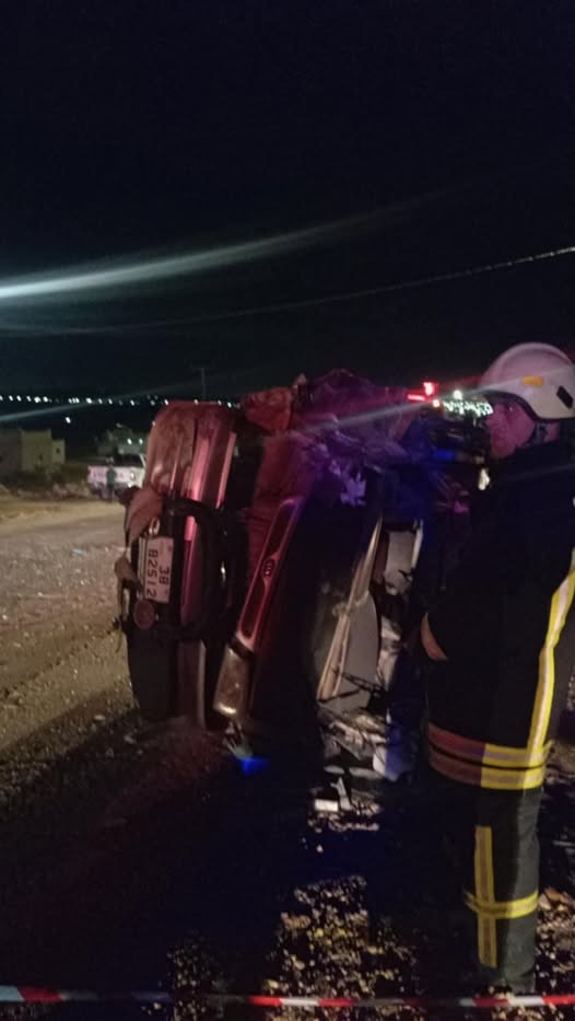 وفاة وإصابة أربعة أشخاص بحادث سير على طريق المكيفته