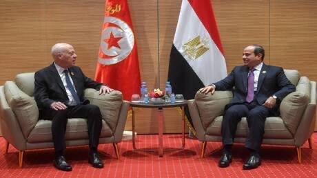الرئيس التونسي قيس سعيد يهنئ السيسي