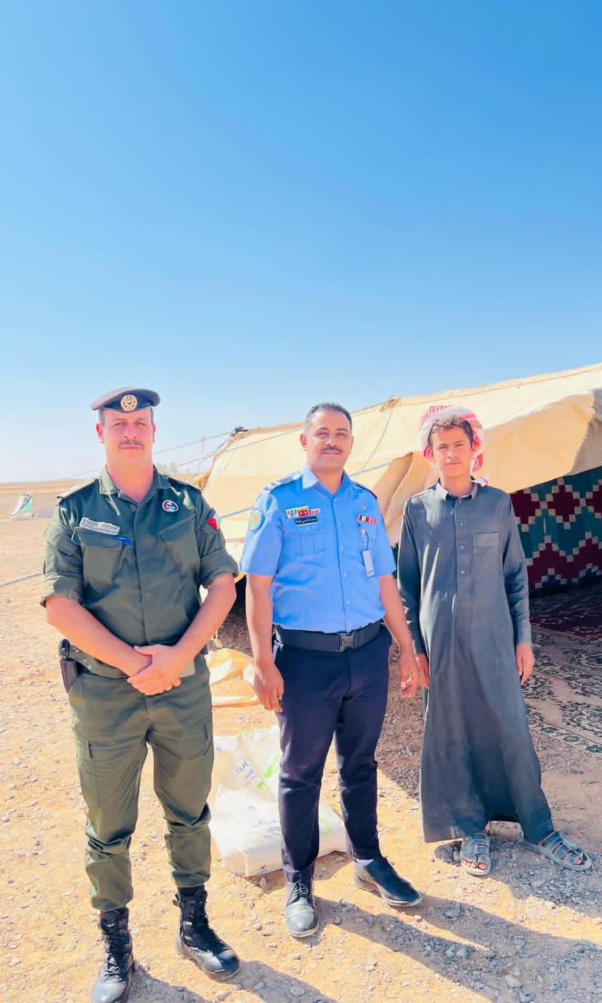 الشرطـة المجتمعيـة في الباديـة الجنوبيـة تنفذ حملـة توعويـة مع قرب فصل الشتاء
