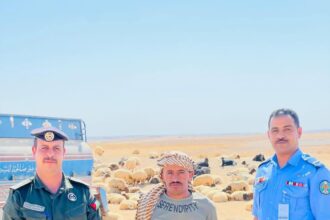 الشرطـة المجتمعيـة في الباديـة الجنوبيـة تنفذ حملـة توعويـة مع قرب فصل الشتاء