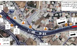 تحويلات مرورية جزئية على طريق عمان–السلط 
