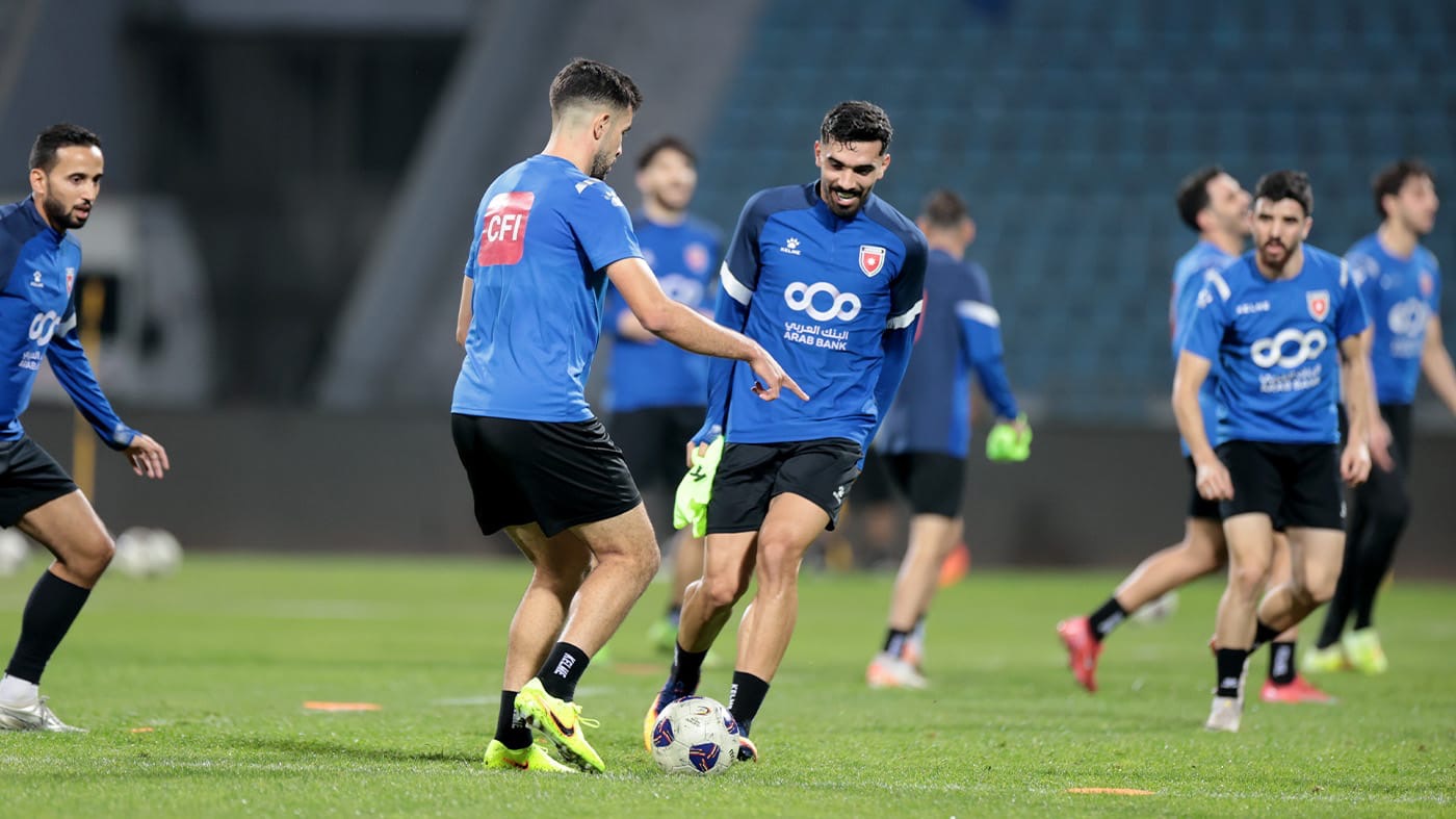 النشامى يباشر تدريباته استعدادًا لمباراتَي تونس ومالي