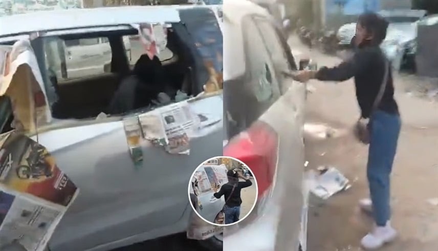 صورة حول : امرأة تحطم سيارة زوجها بسبب النفقة في الهند امرأة تحطم سيارة زوجها بسبب النفقة في الهند