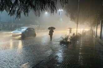 هطول أمطار غزيرة يشمل مناطق واسعة في إربد