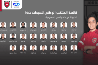 إعلان قائمة المنتخب النسوي تحت 14 لبطولة غرب آسيا للواعدات