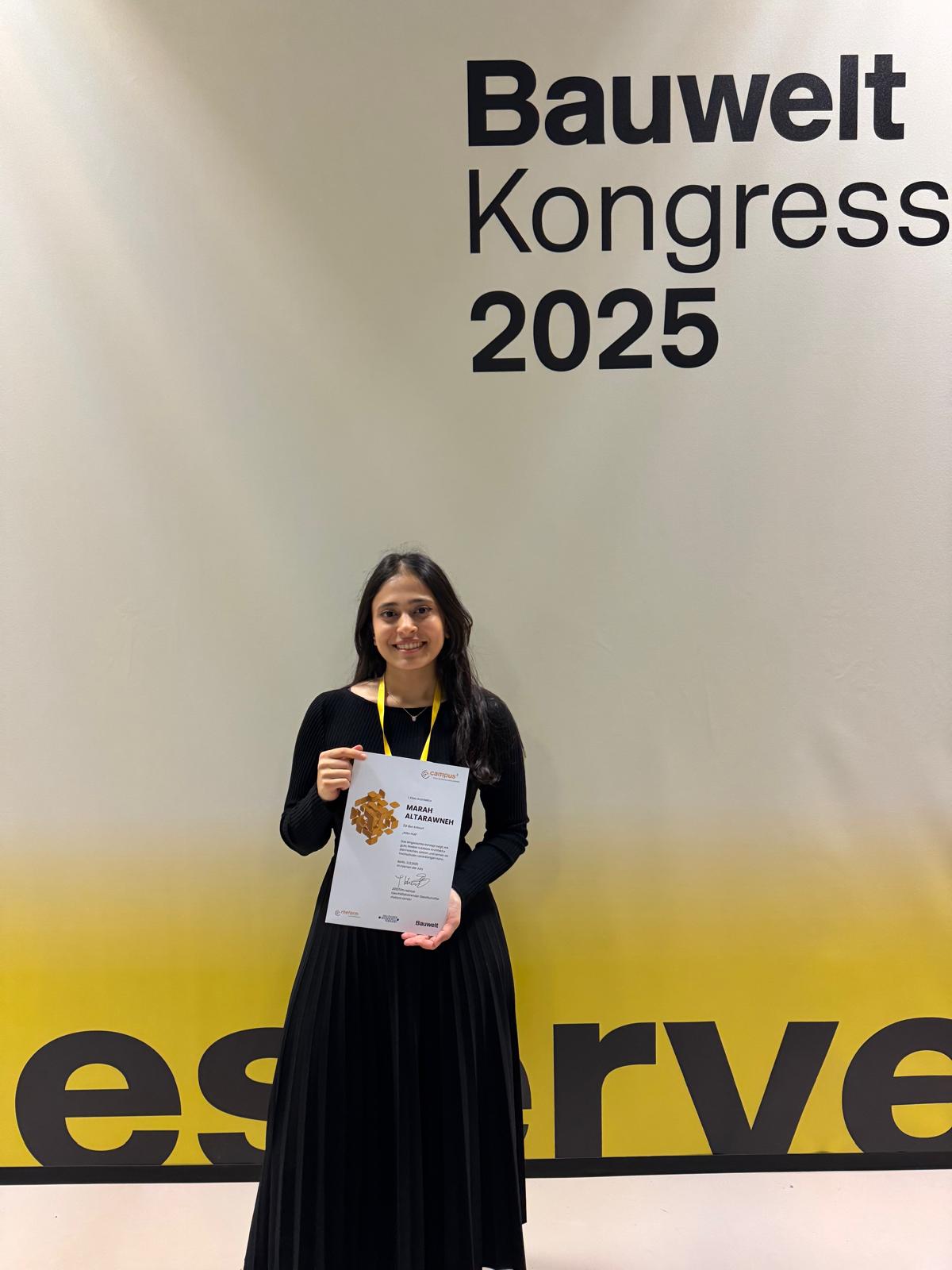 طلاب أردنيون يتفوقون في مسابقة العمارة الألمانية Bauwelt Kongress 2025