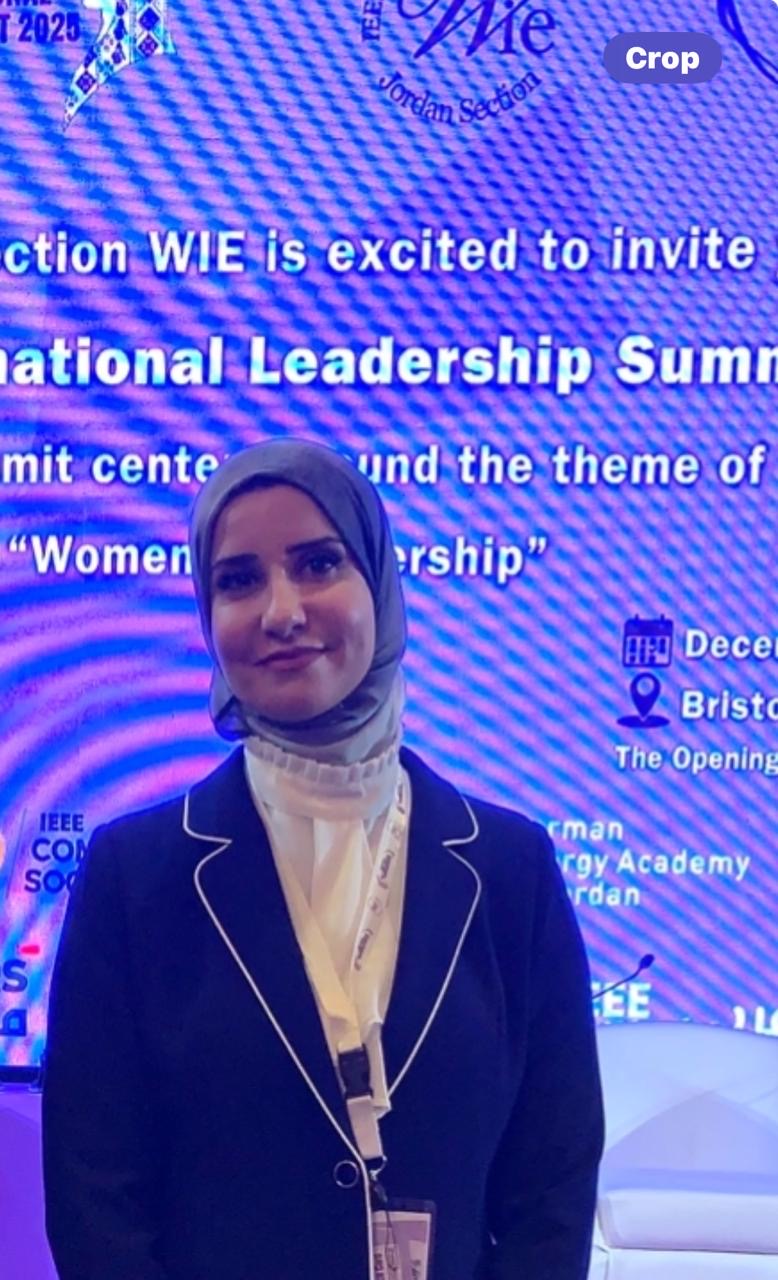 المهندسة لانا العضايلة تشارك في القمه الدولية للمرأه في الهندسه 2025 (IEEE WIE ILS)