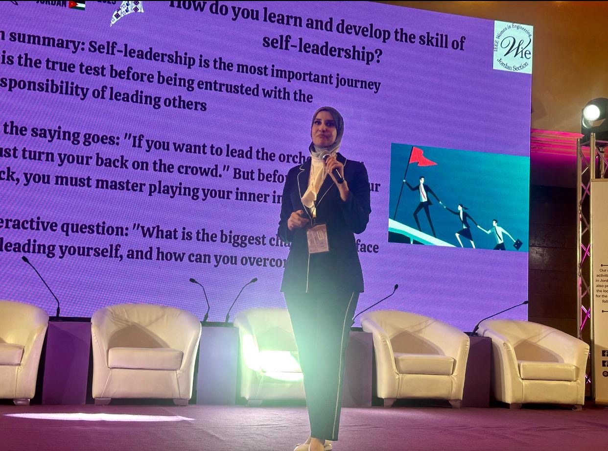 صورة حول : المهندسة لانا العضايلة تشارك في القمه الدولية للمرأه في الهندسه 2025 (IEEE WIE ILS) المهندسة لانا العضايلة تشارك في القمه الدولية للمرأه في الهندسه 2025 (IEEE WIE ILS)