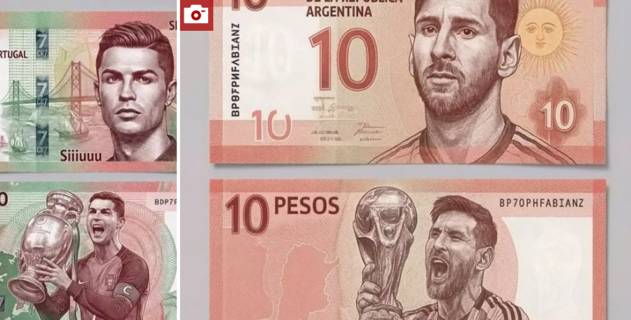 ورقة نقدية لميسي ورونالدو؟ حقيقة الصور المنتشرة على مواقع التواصل الاجتماعي