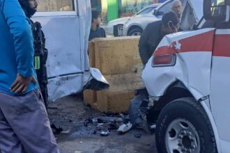 حادث مروع لمركبة إسعاف بمستشفى الأمير زيد بن الحسين