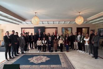 القاضي والوفد المرافق له يلتقون طلبة أردنيين يدرسون في المغرب