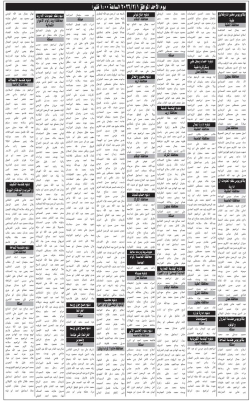 دوائر حكومية تدعو مرشحين لاختبار تنافسي "أسماء"