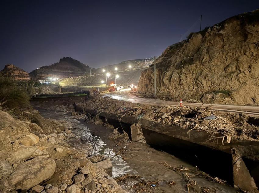 فتح الطريق الرابط بين سيل الكرك ومنطقة بذان بعد أعمال صيانة عاجلة