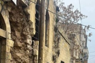 انهيار أجزاء من مبنى تراثي في السلط بسبب الأمطار الغزيرة