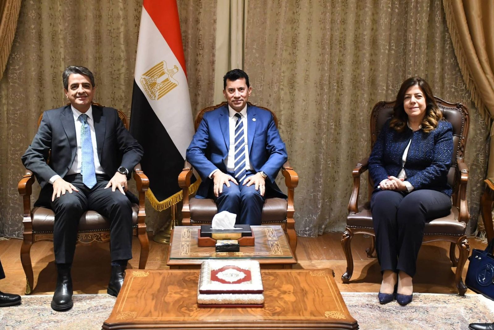 العدوان يبحث مع مصر ولبنان تعزيز التعاون الشبابي والرياضي العربي