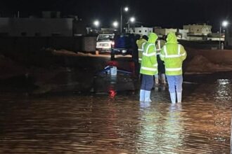 المفرق: شفط تجمعات المياه في عدة مواقع جراء المنخفض الجوي