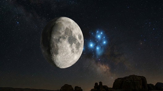 ليلة فلكية ساحرة: القمر يلتقي الثريا في ظاهرة نادرة تُعلن ذروة برد الشتاء