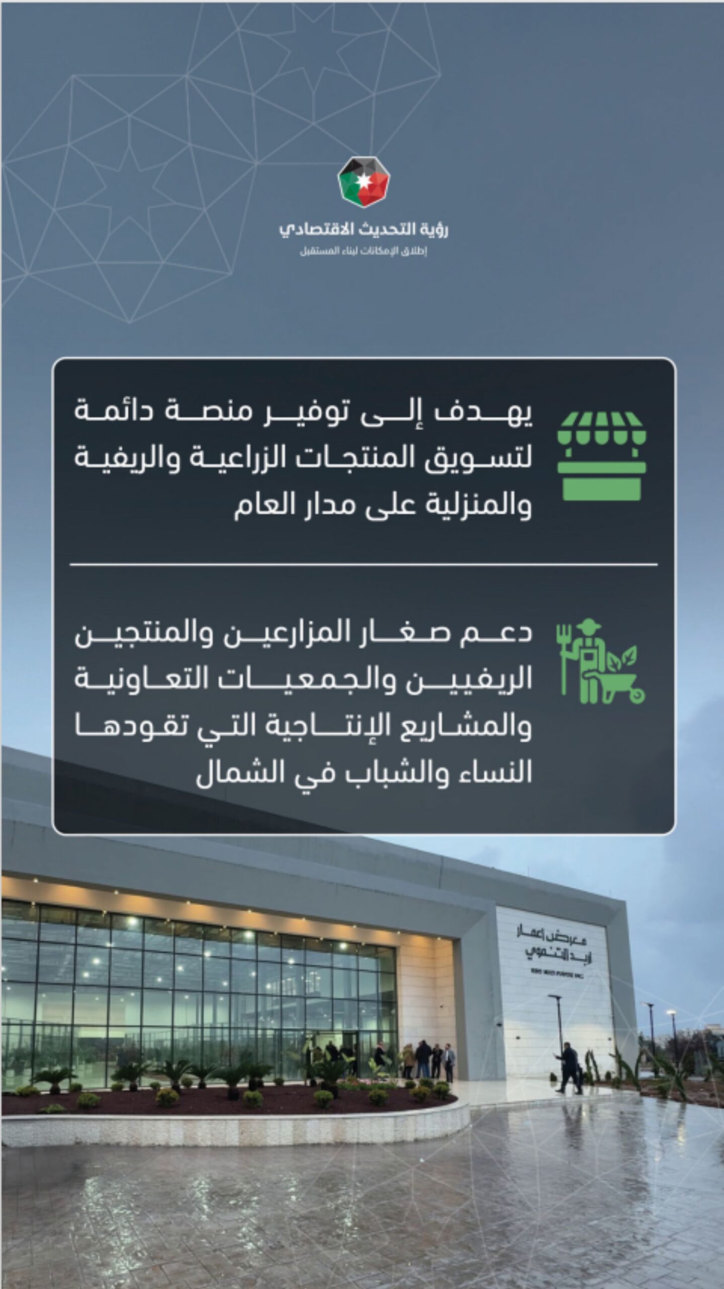 إربد تطلق المعرض الدائم للمنتجات الزراعية والريفية بدعم ملكي